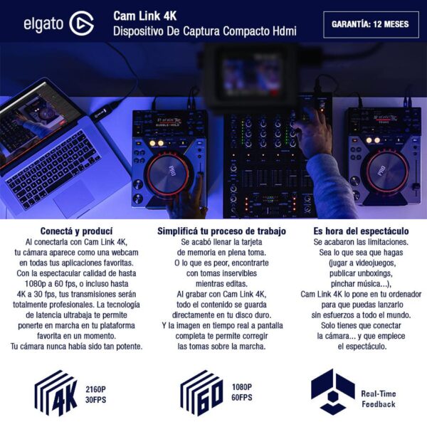 25480_960_2019-04-10_10_26_44 16627 "Elgato Cam Link 4 K - Dispositivo De Captura Compacto Hdmi -10GAM9901 - ELGATO
