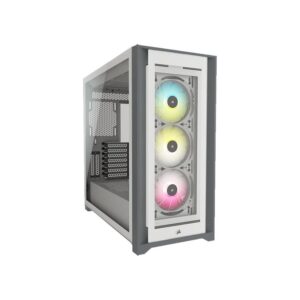Gabinete Corsair iCUE 5000X RGB Con vidrio Templado Semitorre Blanco - Corsair
