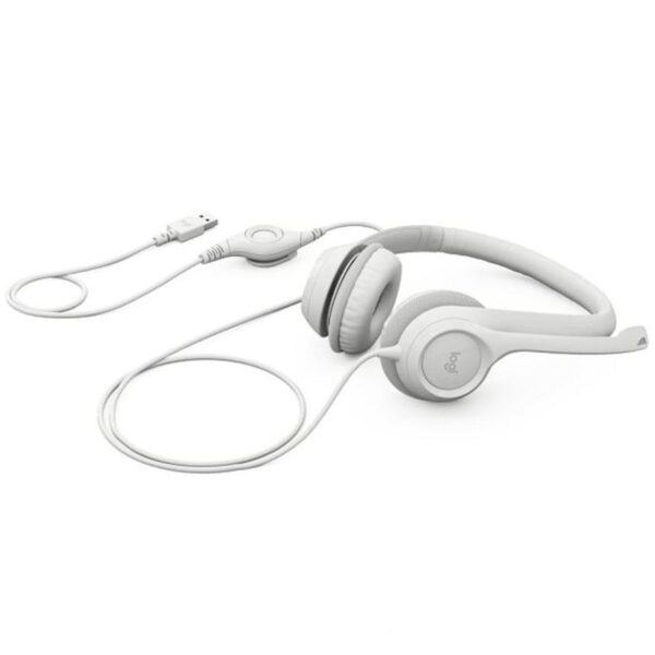 Auricular Logitech H390 USB con Microfono Blanco