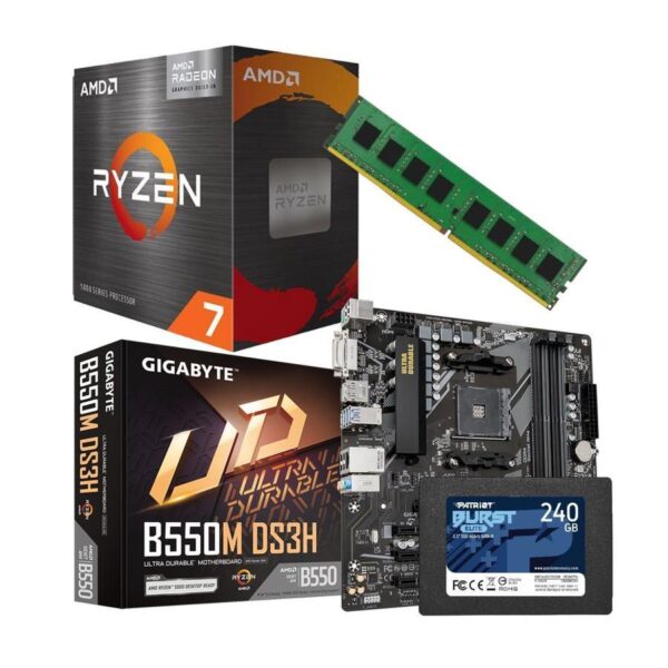 Combo Actualizacion Pc Amd Ryzen 7 5700G + Mother + 16Gb + SSD240