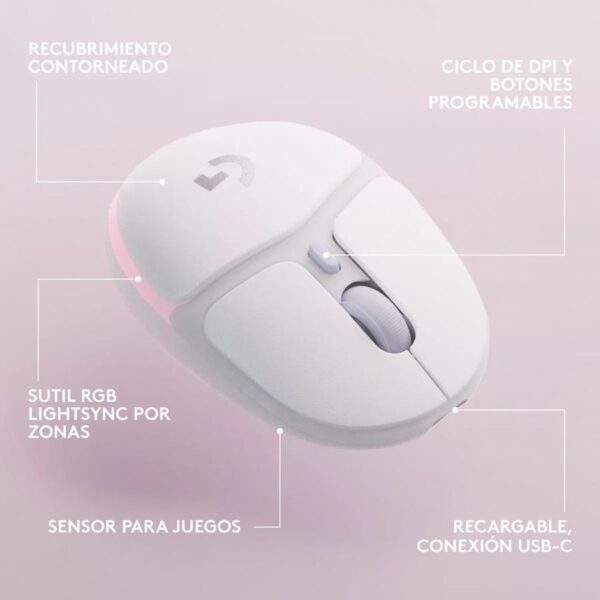 Mouse Inalámbrico Logitech G705 Aurora Collection Lightspeed - Logitech