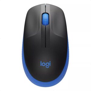 Mouse Inalámbrico Full-Size Logitech M190, Negro / Azul - Logitech