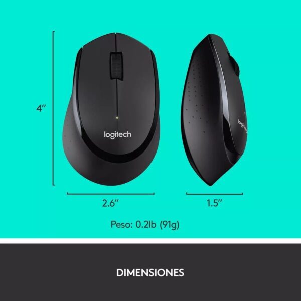Teclado y Mouse Inalámbrico Logitech (MK345) Negro - Logitech