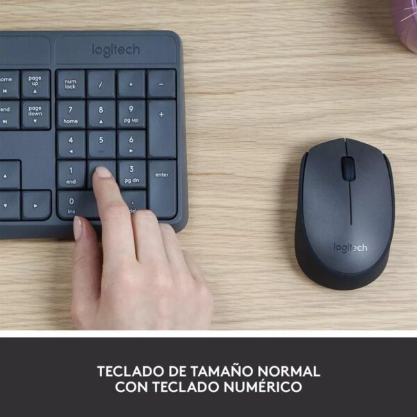 Teclado y Mouse Inalámbrico Logitech (MK235) Negro - Logitech