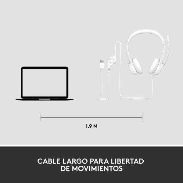 Auricular Logitech H390 USB con Microfono Blanco - Logitech