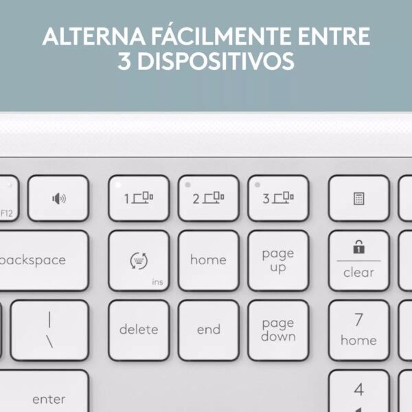 Teclado Bluetooth Logitech Signature Slim K950, Bolt, Blanco