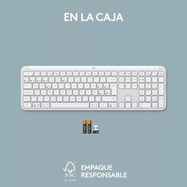 Teclado Bluetooth Logitech Signature Slim K950, Bolt, Blanco