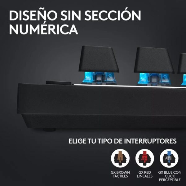 Teclado Gamer Logitech G Pro X Tkl, Lightspeed Bluetooth Rgb