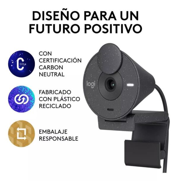 35215_960_2025-01-28_15_59_06 Webcam Full Hd 1080P, Logitech Brio 300, Rightlight 2, Usb-C Grafito