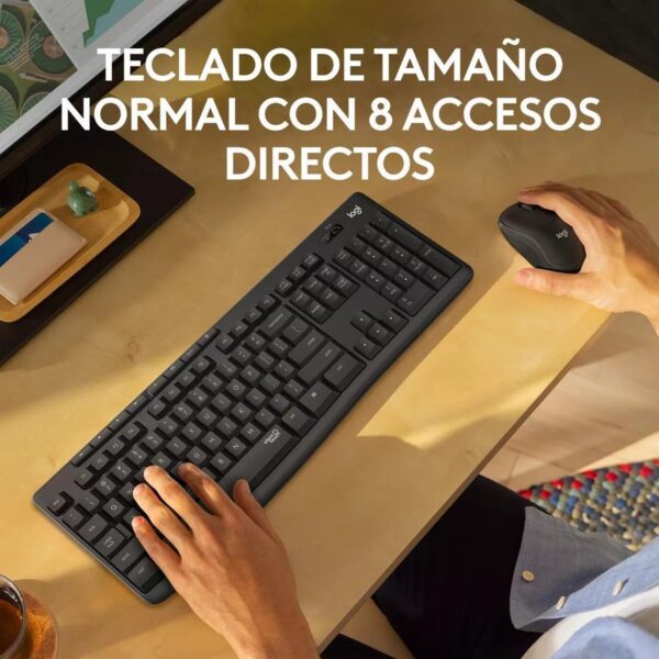 Teclado y Mouse Inalámbrico Logitech Silent (Mk295)