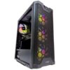 Gabinete LNZ Y11 4 ARGB Vidrio Templado Negro