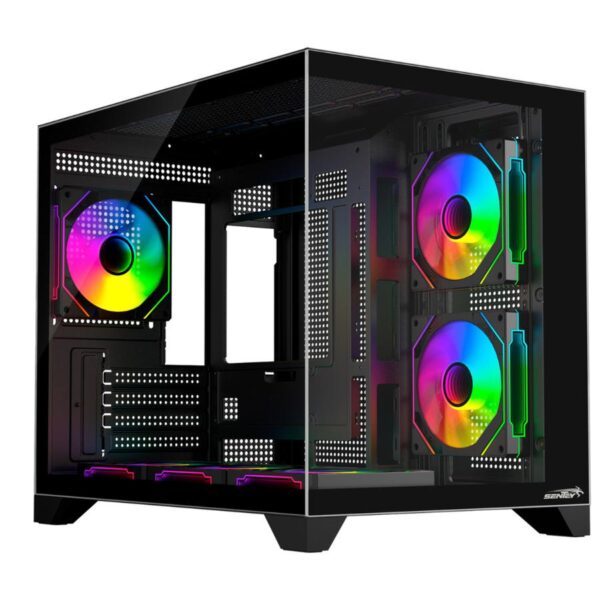 Gabinete A20 PRO 6 Fan Argb Vidrio templado Negro