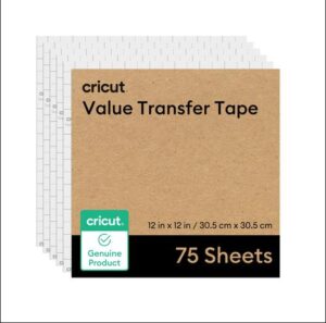 Cinta De Transferencia Cricut Value De 12 X 12 Pulgadas, 75 Hojas - Cricut