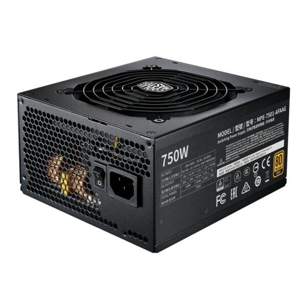 Fuente Cooler Master Mwe Gold 750w V3 80 Plus Gold Color Negro