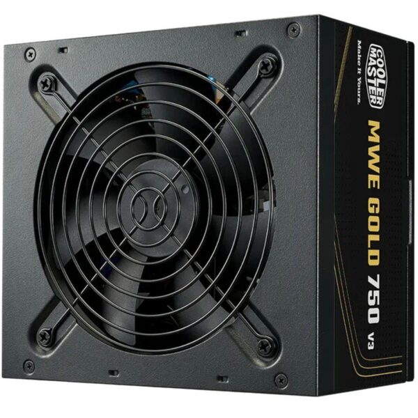 Fuente Cooler Master Mwe Gold 750w V3 80 Plus Gold Color Negro